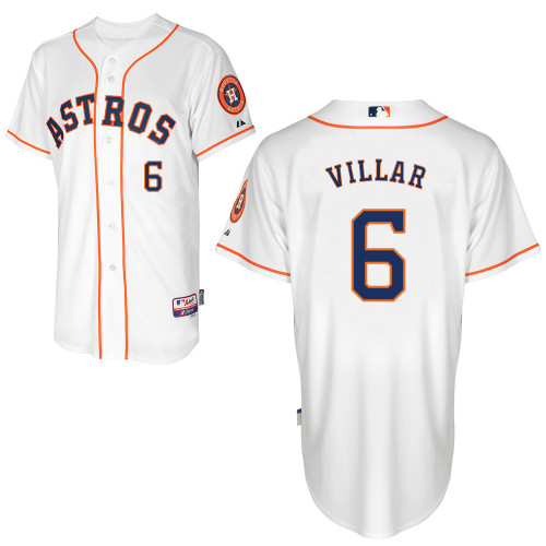 Jonathan Villar #6 MLB Jersey-Houston Astros Men's Authentic Home White Cool Base Baseball Jersey